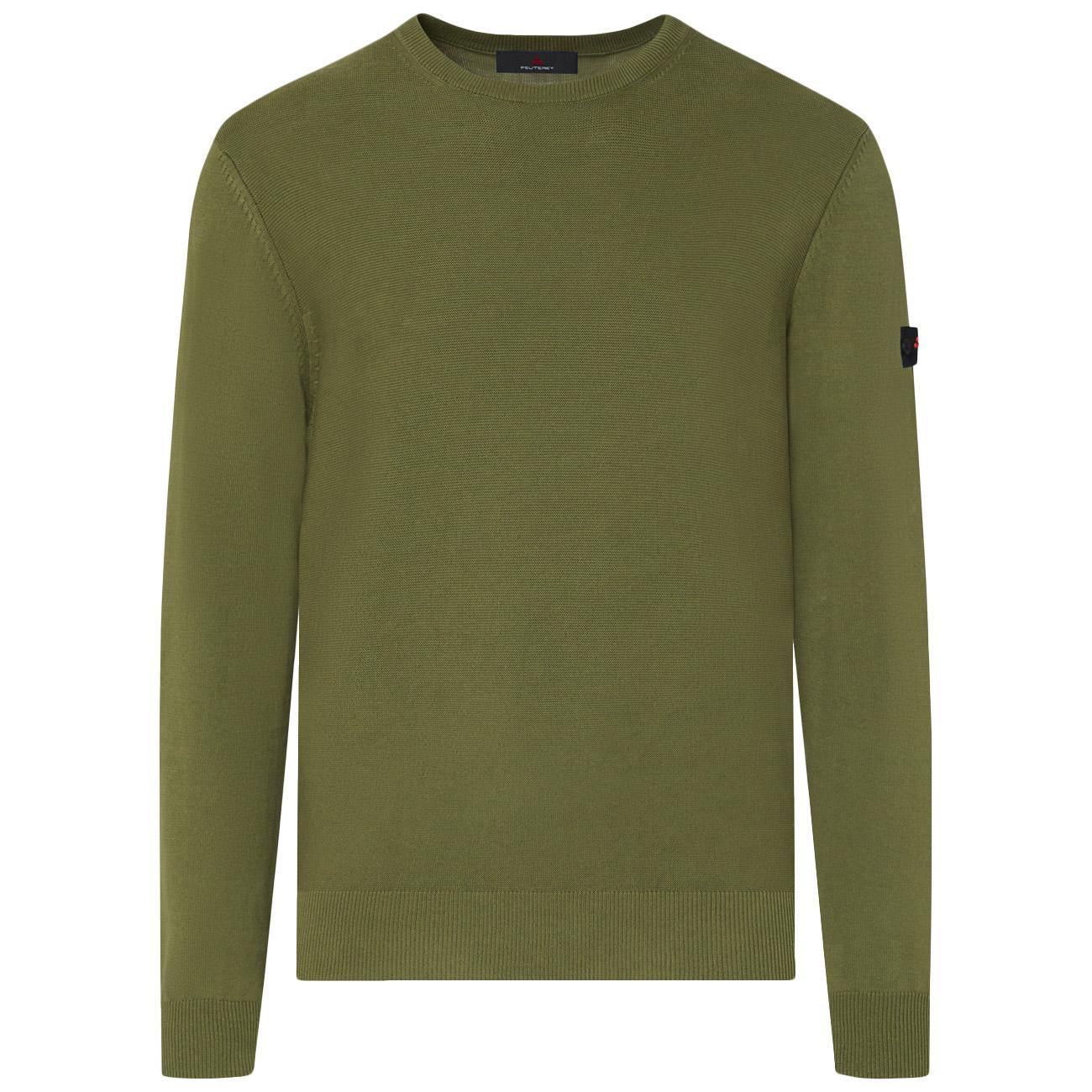 Maglia Ganna 03 In Tricot Di Cotone PEU5837 99012010 471 VERDE MILITARE PEUTEREY 