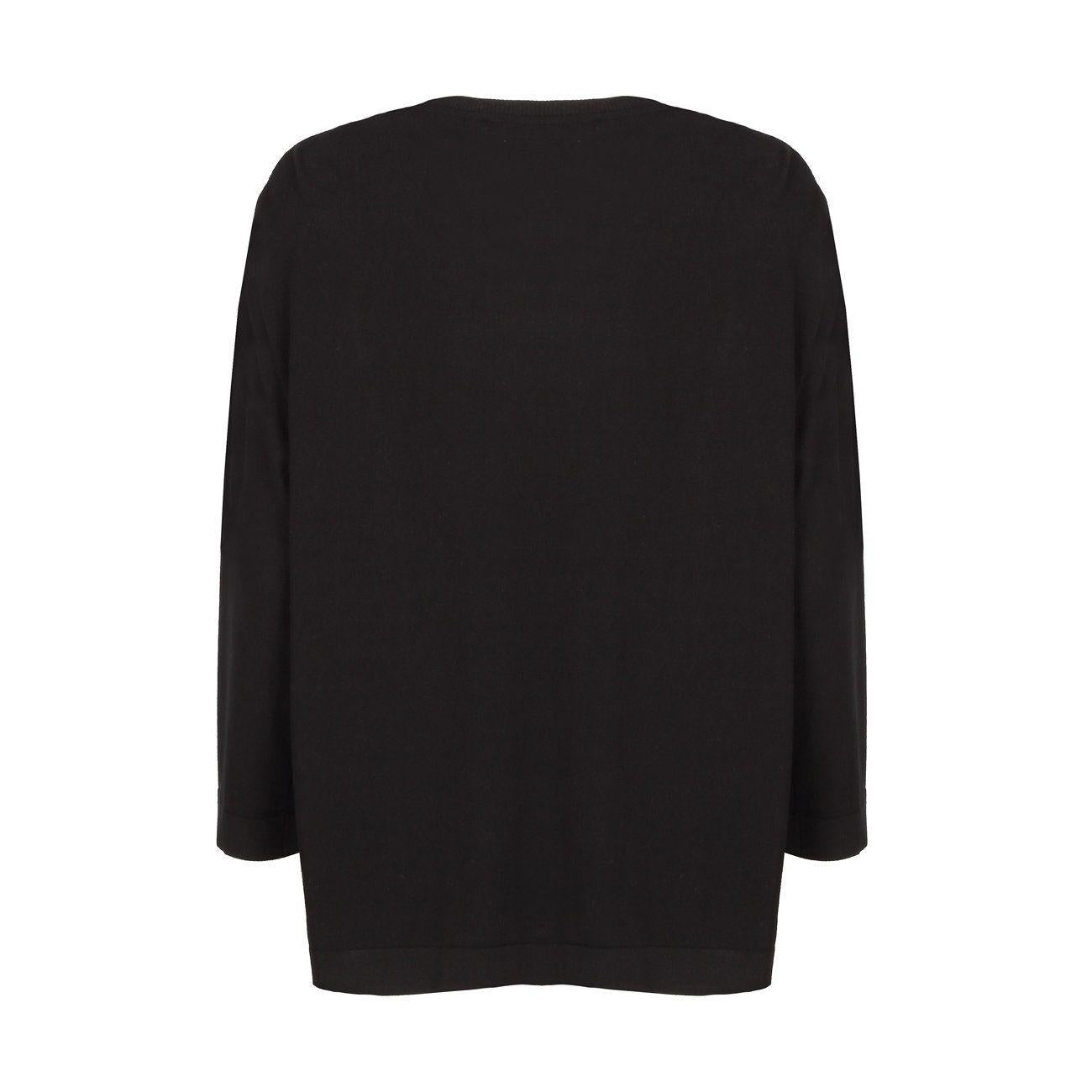 Maglia Clown In Viscosa Con Inserto In Seta Fantasia Donna Nero Beige MM/CLOWN 002NERO/BEIGE MAX MARA WEEKEND 