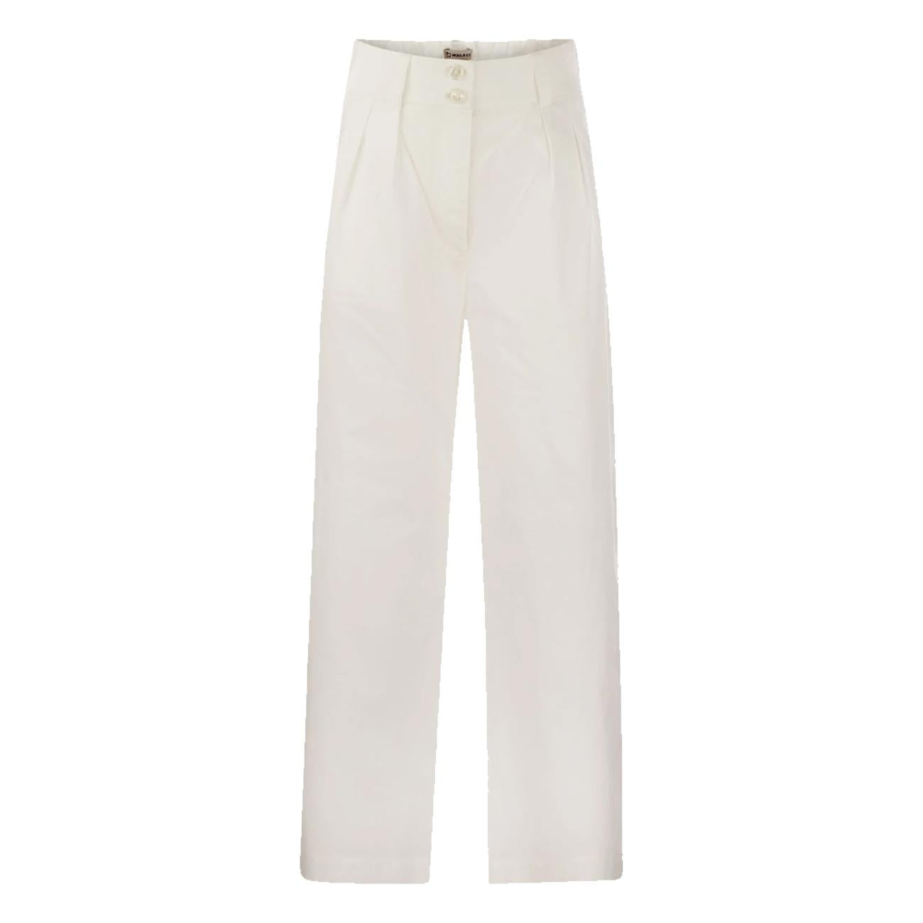 Pantalone In Popeline Di Puro Cotone Donna Light Oak CFWWTR0174FRUT3027 8867 LIGHT OAK WOOLRICH 