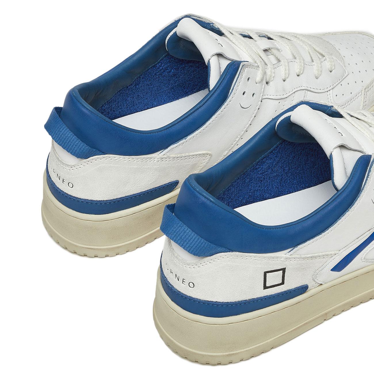 Sneakers Torneo Leather Uomo White Bluette M401-TO-LE-WE WHITE/BLUETTE D.A.T.E. 