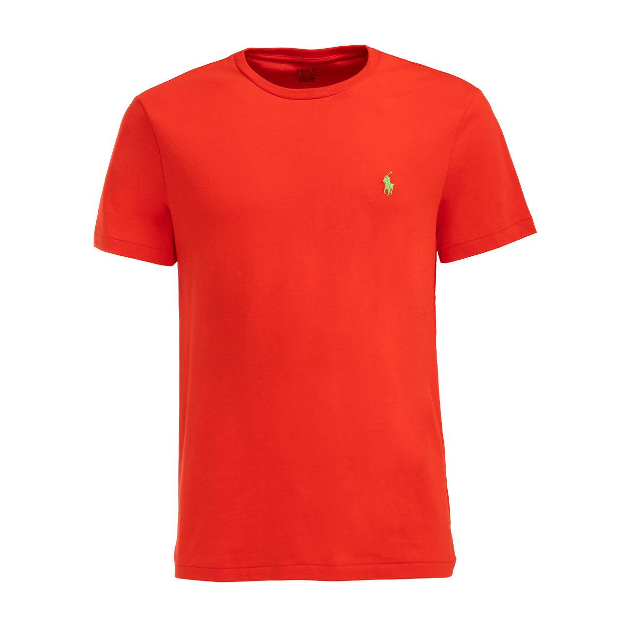T-Shirt Girocollo In Cotone Con Logo Uomo Red 710671438 262 RED POLO RALPH LAUREN 