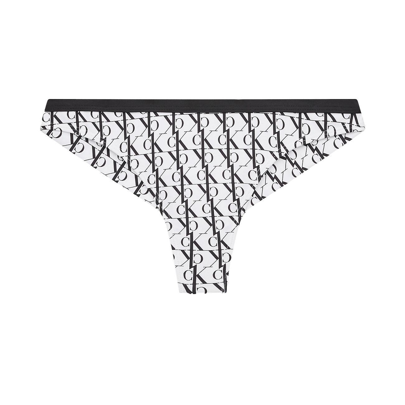 Slip Brasiliana Allover CK/KW0KW01699 0K4MONOGRAM WHITE CALVIN KLEIN UNDERWEAR 