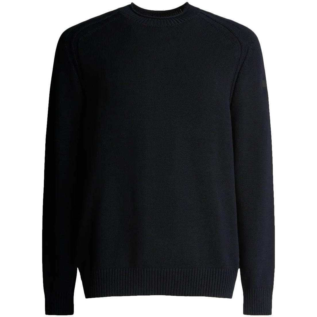 Knit Cotton Plain Round Uomo Blue Black WES032 60 BLUE BLACK RRD 