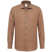 MASCHERONI Camicia In Lino Regular Fit GMB/FX8CUU UQ1 TORTORA 