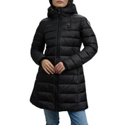 Piumino Lungo Agnes A Righe 25WBLDK03102-006047 999EI NERO BLAUER 