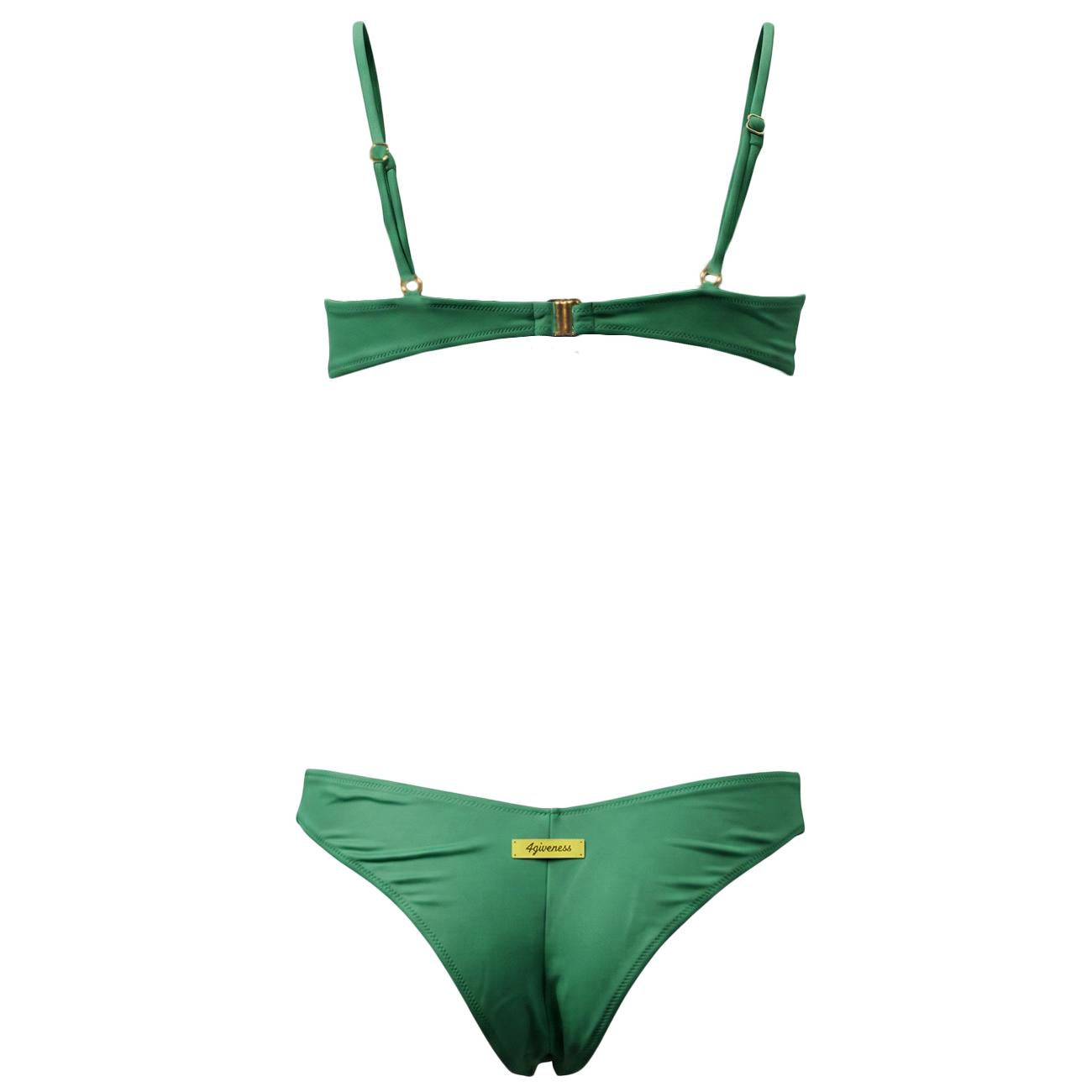 Bikini a Fascia Con Slip A V FGBW2957 080VERDE 4GIVENESS 