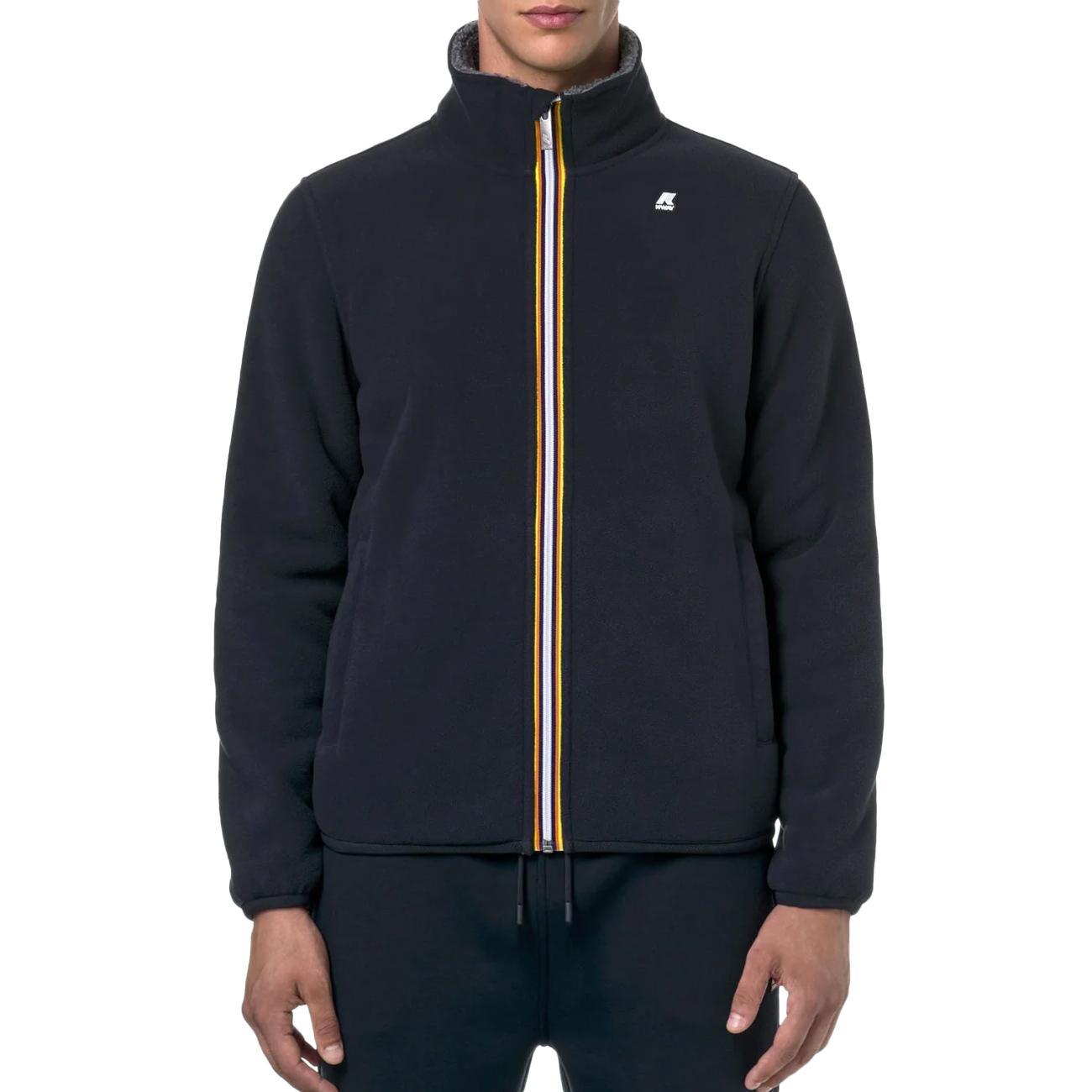 Giubbotto Pascal Sherpa Polar In Pile Uomo Blu Grigio K71238W AM0 BLU/GRIGIO K-WAY 