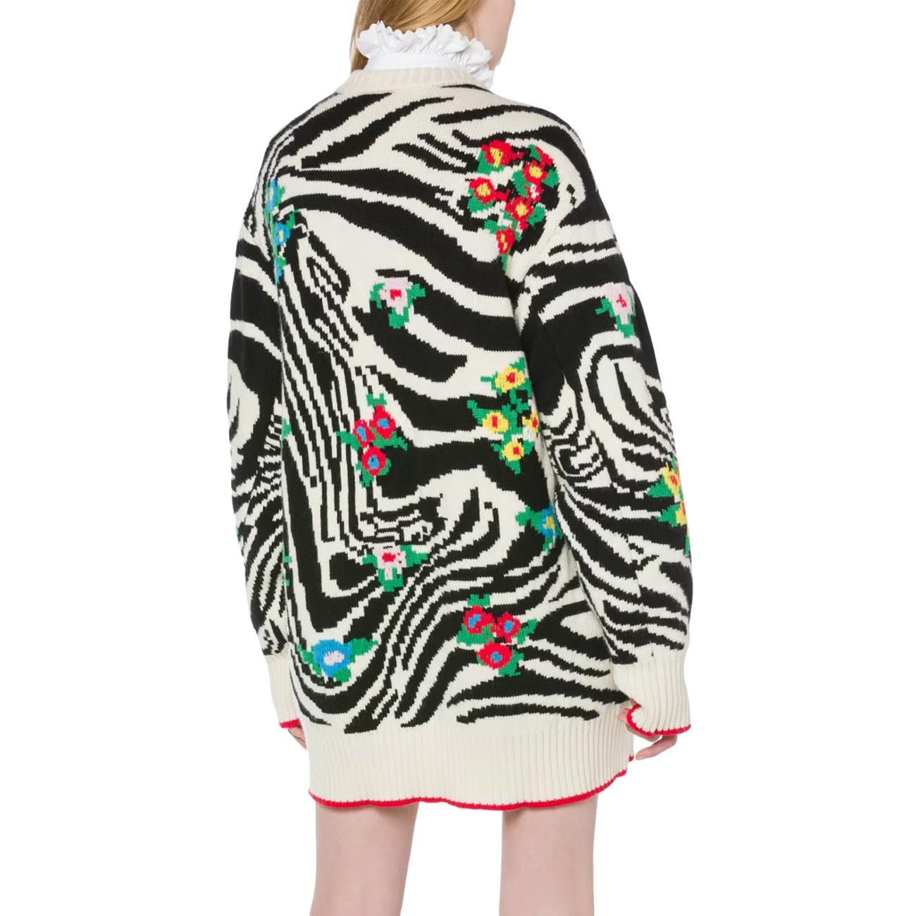 Maxi Maglione Zebrato 0496 5702 A2004 FANTASIA AVORIO PHILOSOPHY 