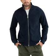 Felpa Full Zip Con Collo In Piedi E Dettagli In Maglia FM25W05FZ A0601 BLUE FRED MELLO 