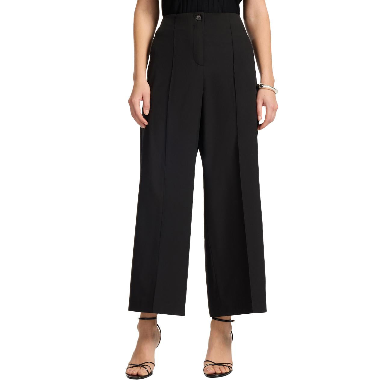 Pantaloni Palazzo P016P000464N 33 NERO ELENA MIRO' 