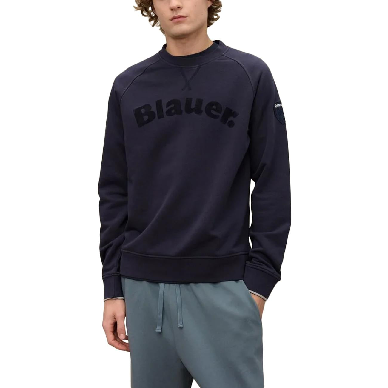 Felpa Del Campo Flock 26SBLUF03242-006804 888 BLU BLAUER 