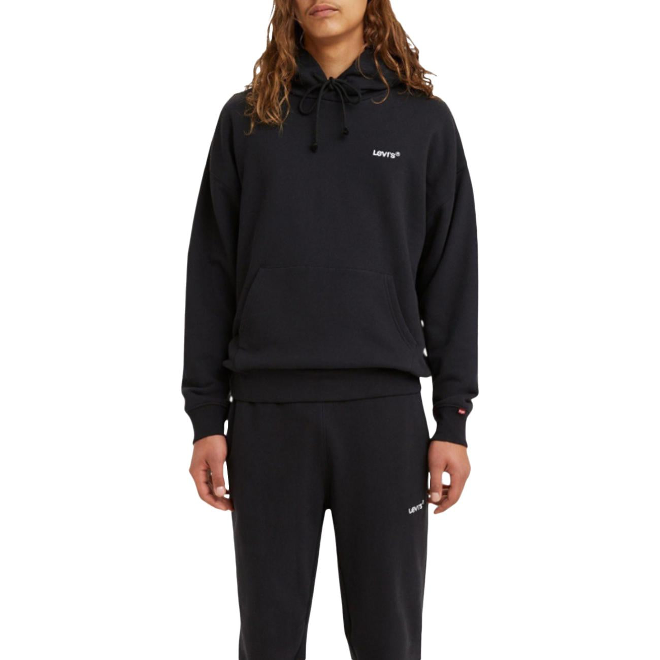 Felpa Cappuccio E Tascone Red Tab Logo Uomo Mineral Black LEVI/A0747/0006 MINERALBLACK LEVIS 