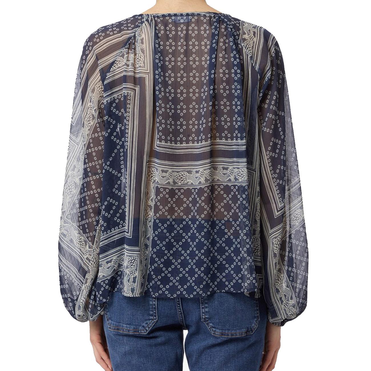 Blusa Leo Donna Foulard Blu LEO 2415111271200 001 FOULARD BLU EMME MARELLA 