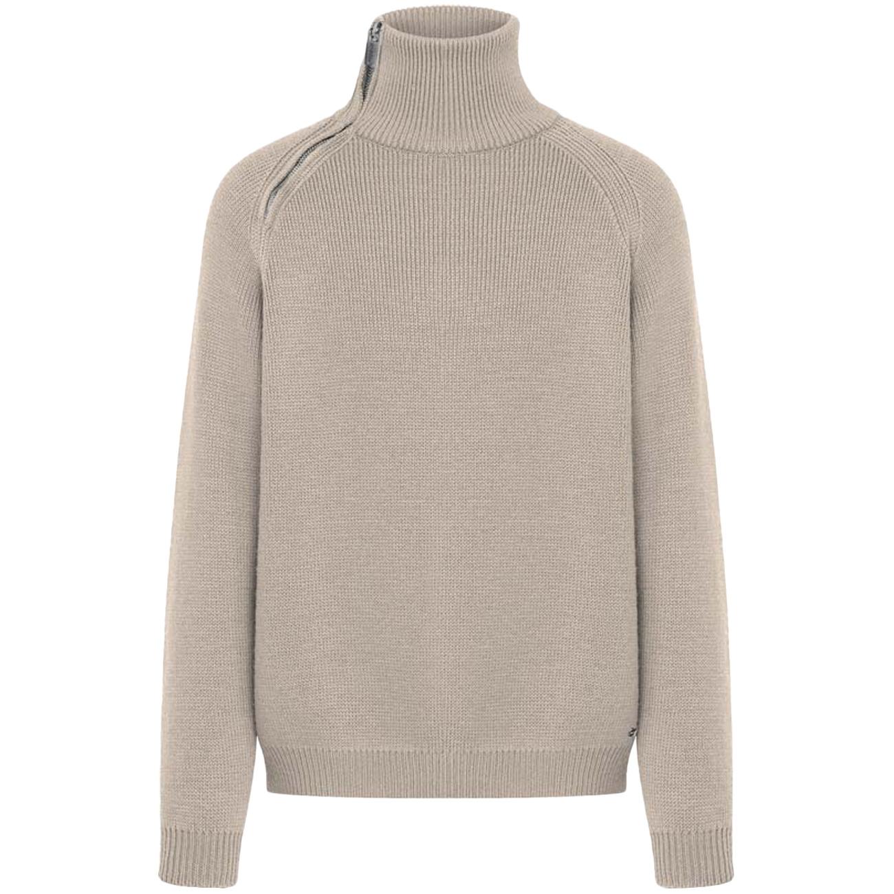 Dolcevita A Coste Con Zip Laterale Al Collo MK9900054 BEIGE MARKUP 